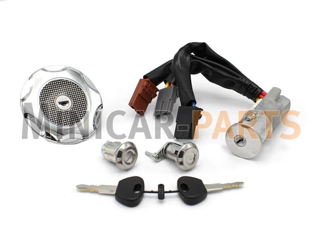 Tändningslås med dörrlås & tanklock Microcar och Ligier - 3 wire (suitable)