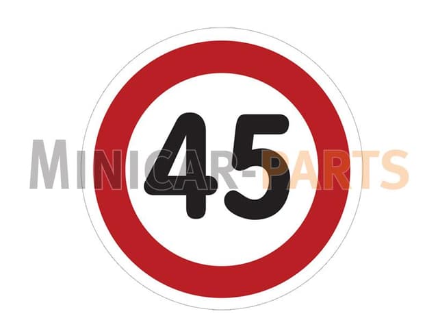 Klistermärke 45 km 11 cm