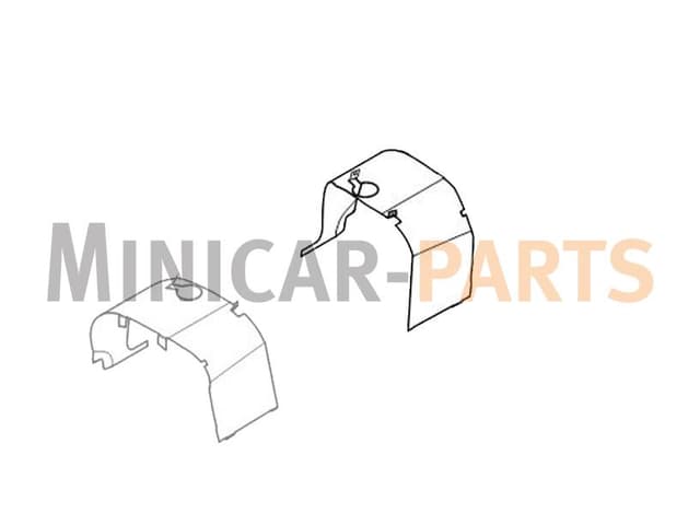 Inre stänkskärm / skärm främre vänster Microcar MGO1 / MGO2 / Ligier JSRC